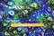 Blue-Multi Poly Stretch Abstract Print ITY Jersey Knit Fabric By the Yard